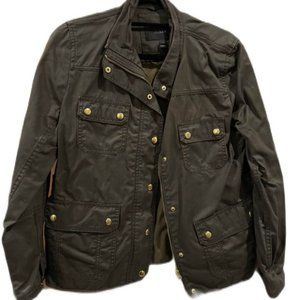 J.Crew Utility Jacket Green with Gold Hardware Size Large